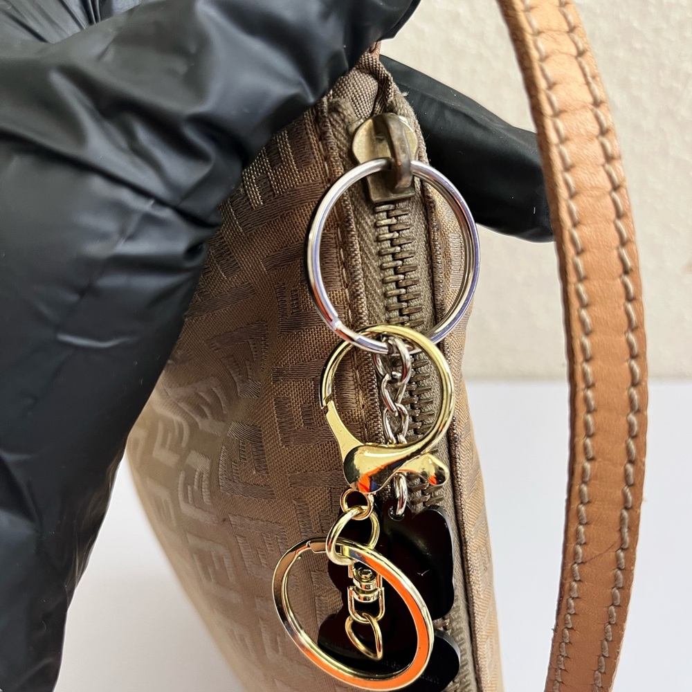 Fendi Beige Crossbody Bag with Charm - Picture 7 of 10